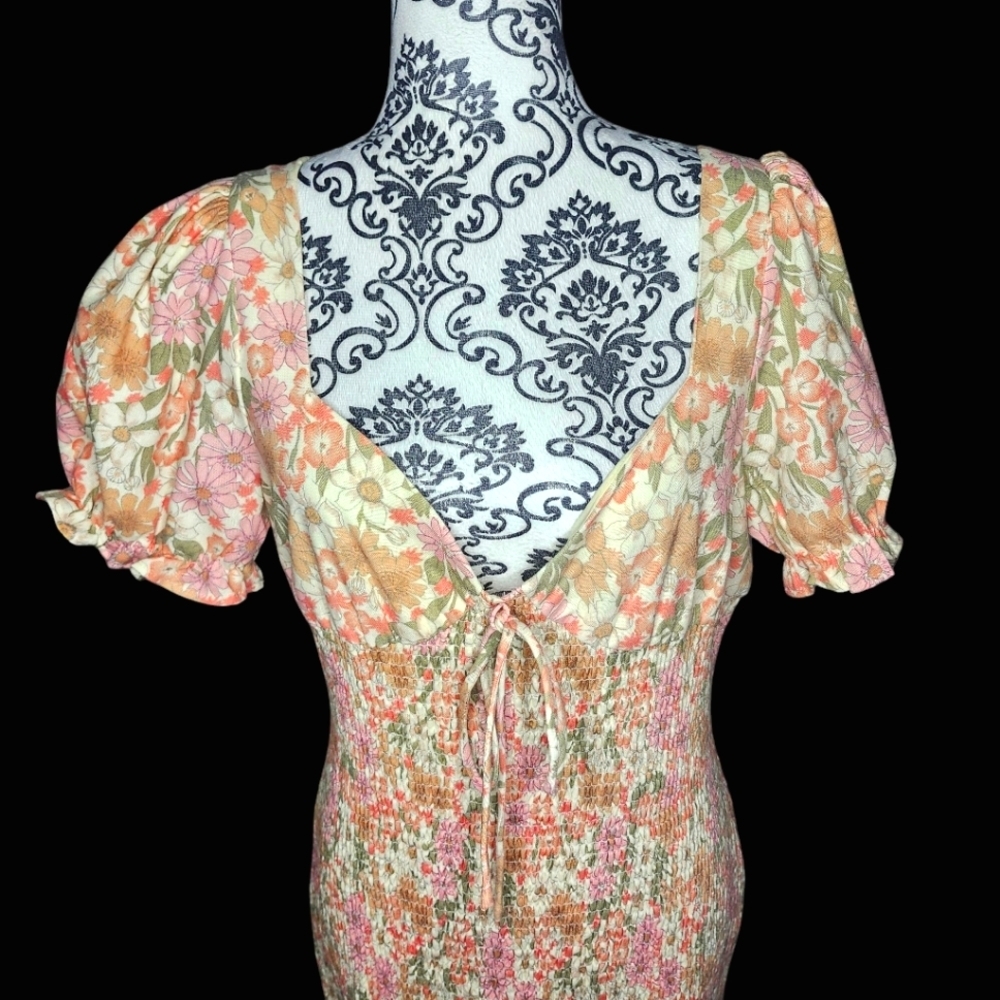 ๐๏ธ GLAMOROUS Floral Linen Vintage Mini - 10 - Picture 7 of 14